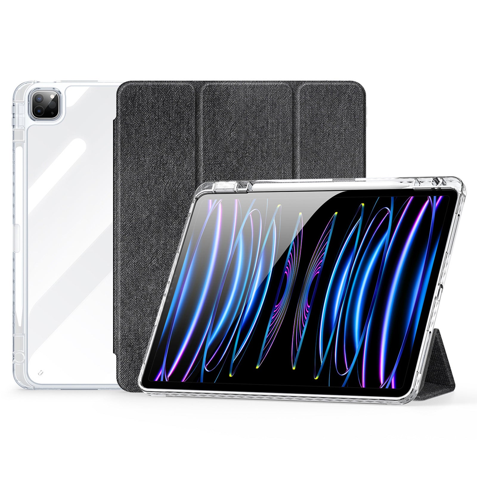 DUX DUCIS Unid Series For iPad Pro 13 (2024) Clear Tablet Case TPU+PC+PU Auto Wake / Sleep Cover with Pen Slot DUX DUCIS Unid Series For iPad Pro 13 (2024) Clear Tablet Case TPU+PC+PU Auto Wake / Sleep Cover with Pen Slot